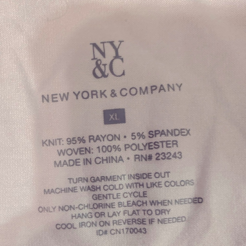New York & Company Sleeveless Top Size XL - Picture 6 of 6